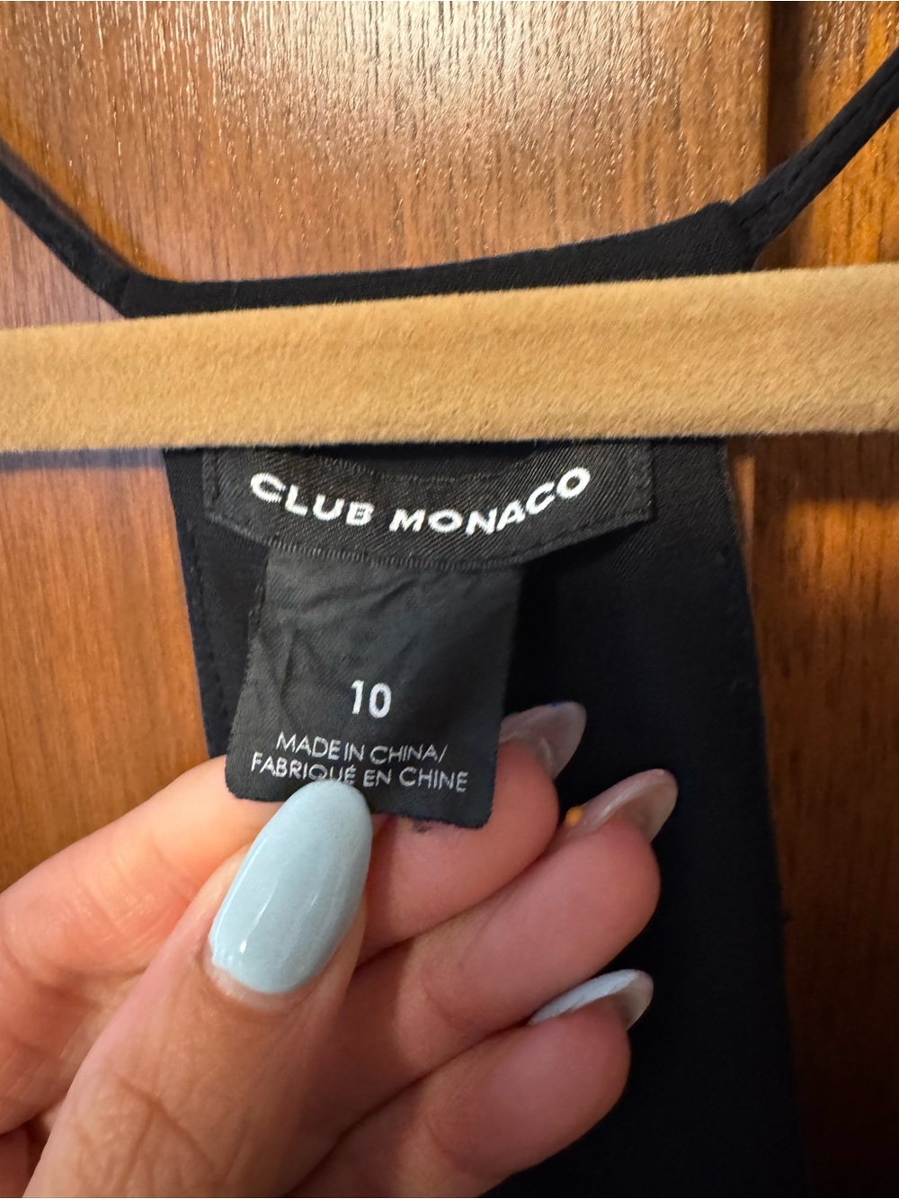 Club Monaco Black Slip Mini Dress with Spaghetti Straps - Picture 3 of 3